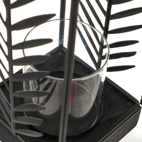 Černá kovová lucerna Casa Selección, výška 40,5 cm-image-3