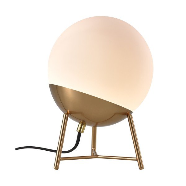 Bílá LED stmívatelná stolní lampa se skleněným stínidlem (výška 32 cm) Chelsea – House Nordic-image-2