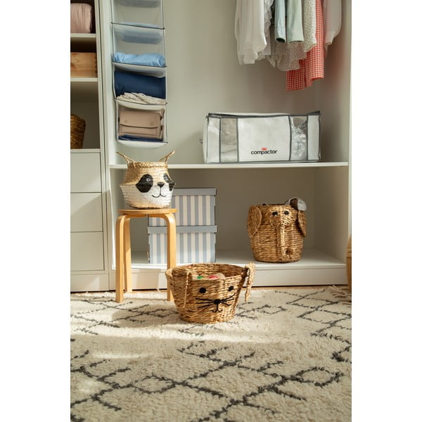 Dětský koš na hračky z vodního hyacintu v přírodní barvě ø 30x35 cm Elephant – Compactor-image-3