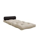 Šedobéžová futonová matrace 70x200 cm Wrap Linen Beige/Dark Grey – Karup Design