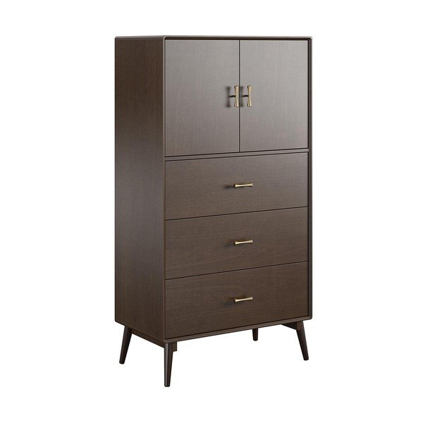 Vysoká komoda v dekoru ořechu 81x152 cm Brittany - Novogratz-image-2