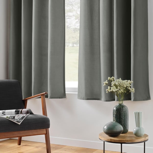 Šedý termo závěs z mikrovlákna 135x180 cm Micropolar – douceur d'intérieur-image-3