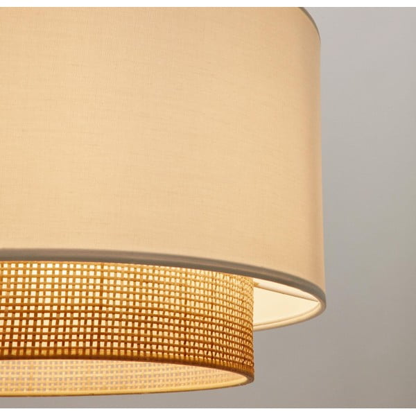 Látkové stínidlo v bílo-přírodní barvě ø 40 cm Erna – Kave Home-image-1