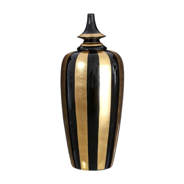 Černozlatá keramická váza Ixia Oro