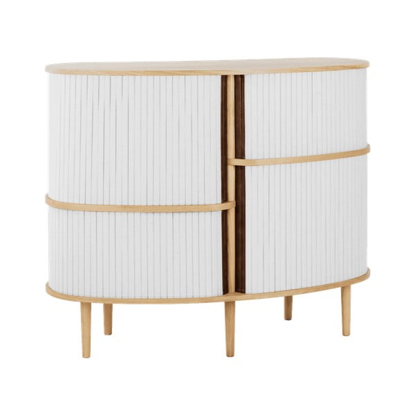 Skříňka v dekoru dubu s posuvnými dveřmi v šedo-přírodní barvě 120x100x50 cm Audacious – UMAGE-image-1