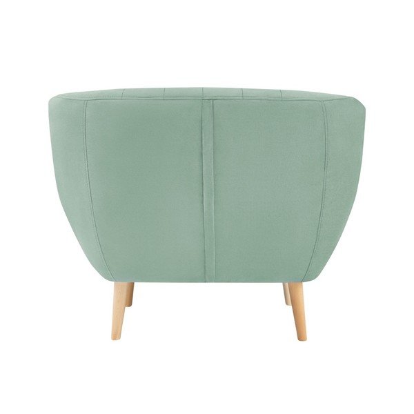 Mentolově zelené sametové křeslo Mazzini Sofas Sardaigne-image-4