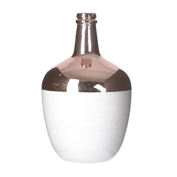 Skleněná váza White Copper