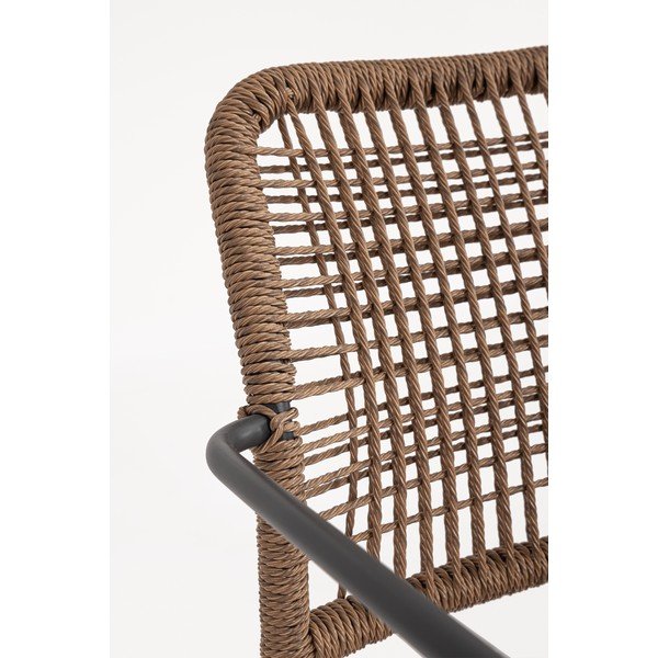 Tmavě šedá/v přírodní barvě kovová zahradní židle Jable – Bizzotto-image-1