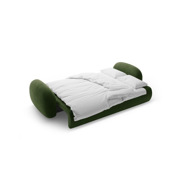 Zelená sametová rozkládací/s úložným prostorem pohovka 262 cm Tonale – Cosmopolitan Design-image-4