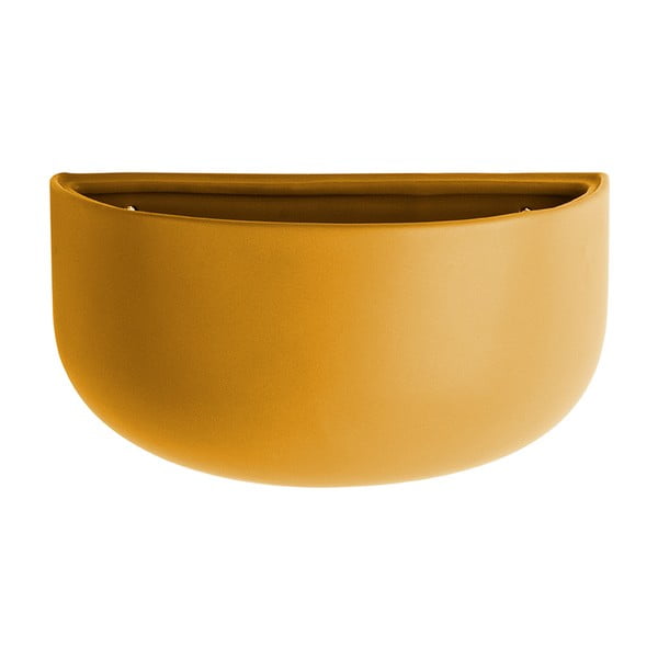 Matně okrově žlutý nástěnný keramický květináč PT LIVING Nest-image-1