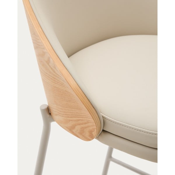 Béžová/v přírodní barvě barová židle (výška sedáku 65 cm) Eamy – Kave Home-image-2