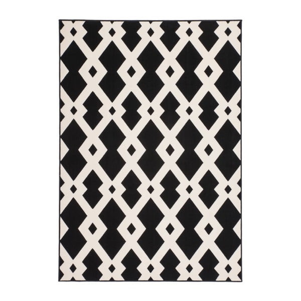 Černobílý koberec Kayoom Stella Schwarz Weich, 200 x 290 cm