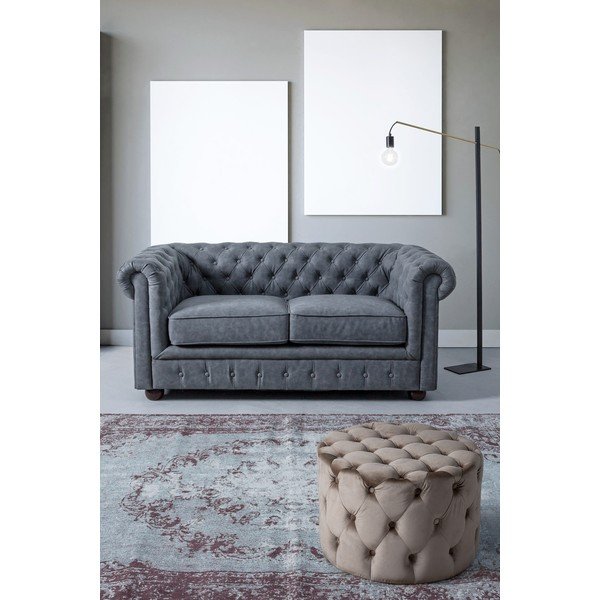Taupe taburet Lorella – Yes Everyday-image-1