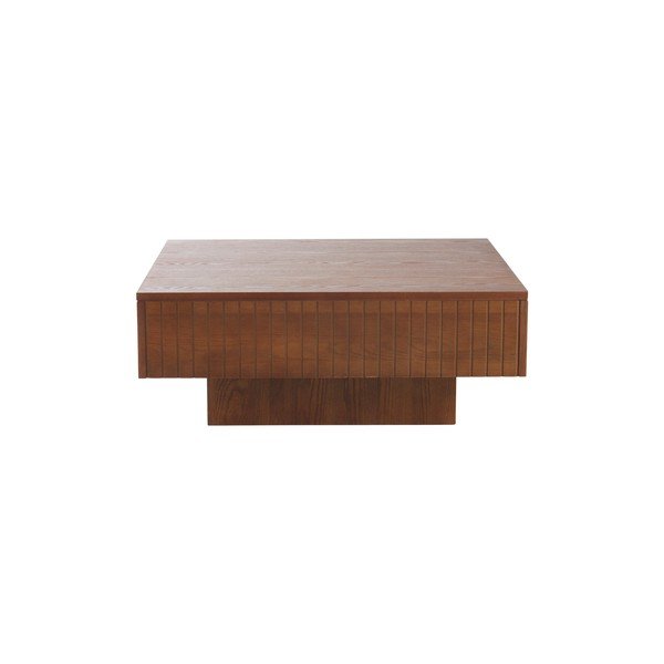 Tmavě hnědý konferenční stolek z MDF 90x90 cm Furuvik – Jotex