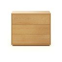 Nízká komoda v dekoru dubu v přírodní barvě 90x75 cm Abilen - Kave Home