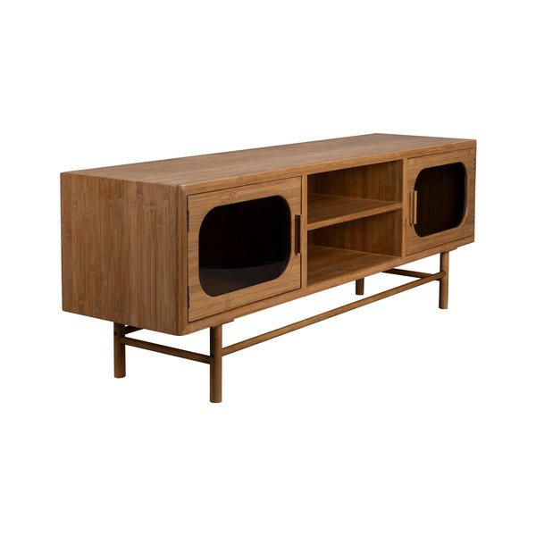 Bambusový TV stolek v přírodní barvě 150x55x40 cm Caroun – Dutchbone-image-3