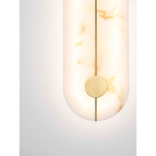 Krémové/v mosazné barvě LED nástěnné svítidlo v dekoru kamene Aider – Nova Luce-image-2
