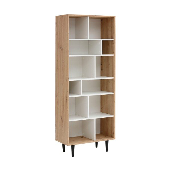 Bílá knihovna v dekoru dubu 70x176 cm Legro - Støraa-image-1