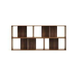 Hnědý modulární policový systém v dekoru ořechu 4 ks 168x76 cm Litto – Kave Home