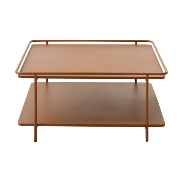 Kovový konferenční stolek v terakotové barvě 75x75 cm Yuba – Unique Furniture