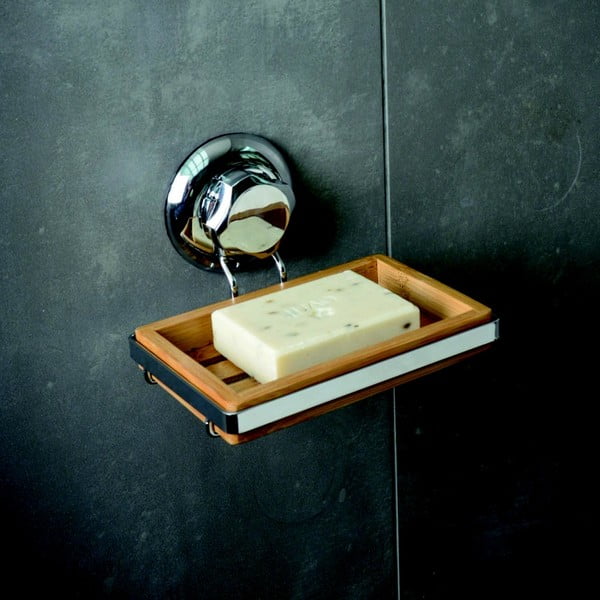 Bambusová nástěnná miska na mýdlo Compactor Spa-image-2