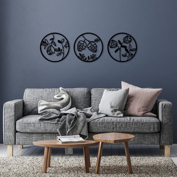 Kovová nástěnná dekorace Floral – Wallity-image-3