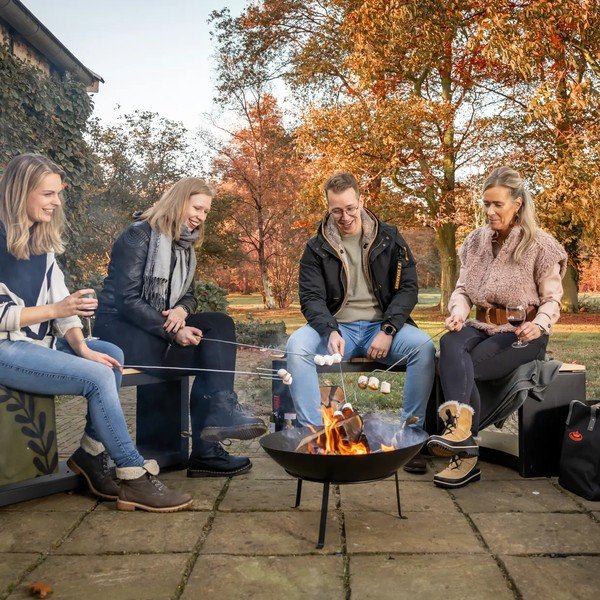 Černá zahradní lavice Curved – Esschert Design-image-3