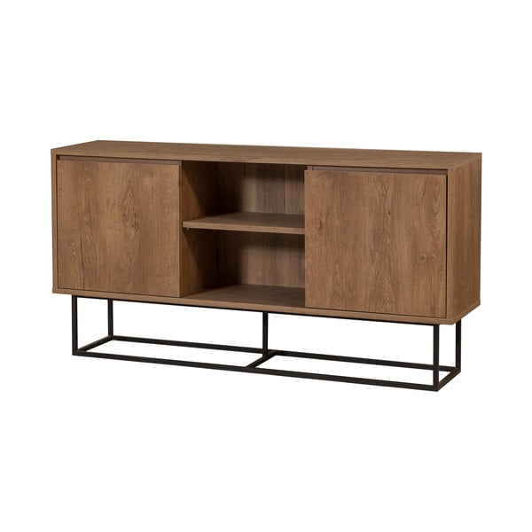 Nízká komoda v dekoru ořechu v přírodní barvě 140x72 cm Rodez – Kalune Design