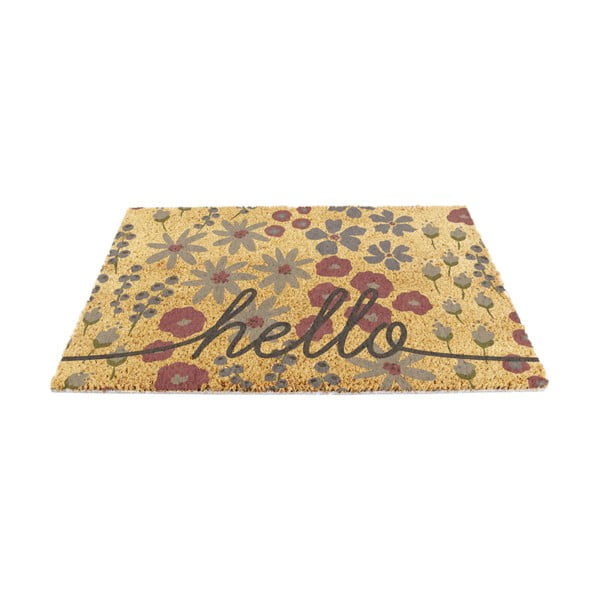 Rohožka z kokosového vlákna 40x60 cm Hello Scribbly Floral – Artsy Doormats
