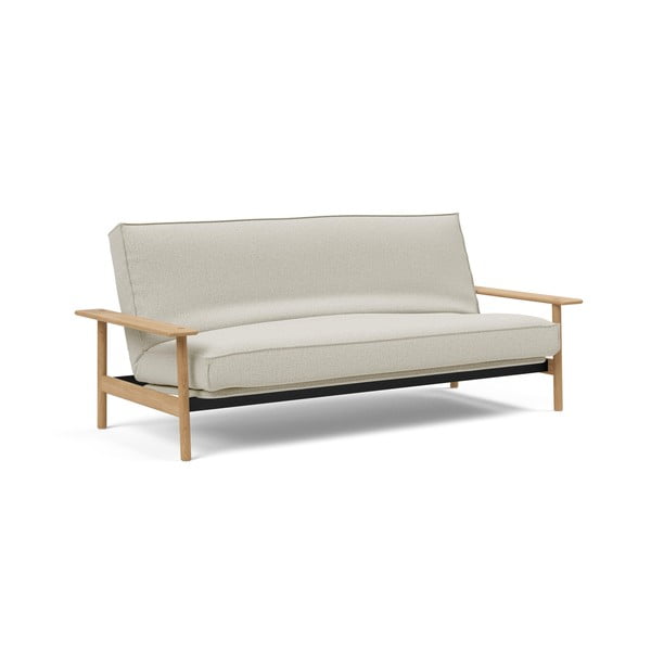 Bílá rozkládací pohovka se snímatelným potahem Innovation Balder Mixed Dance Neutral, 97 x 230 cm-image-2