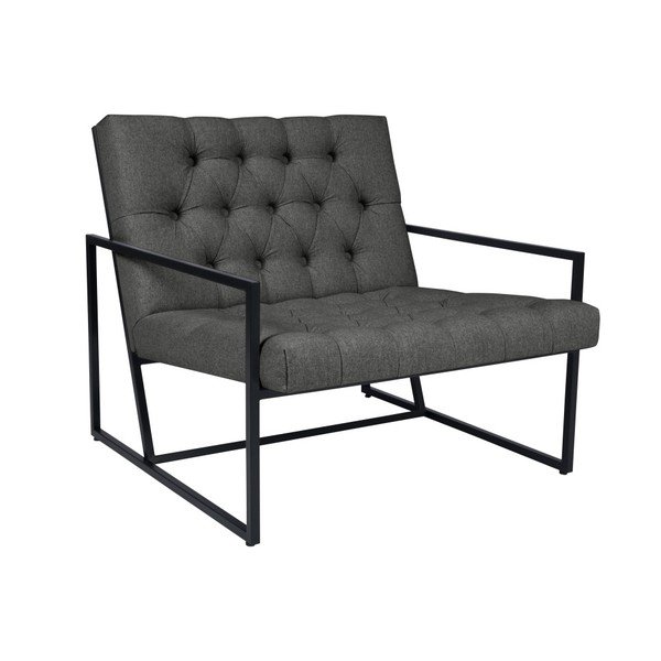 Tmavě šedé křeslo Mazzini Sofas Aster