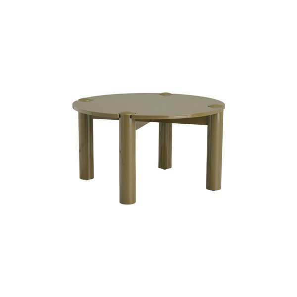 Khaki kulatý konferenční stolek z MDF ø 80 cm Pussel – Ellos Home-image-2