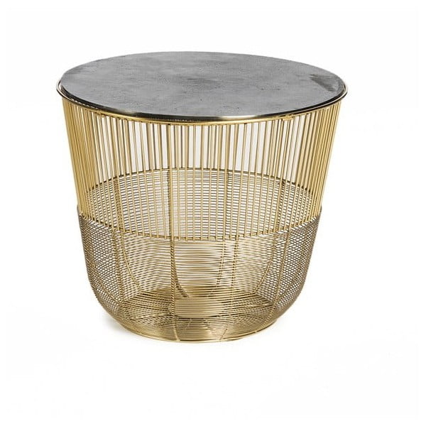 Příruční stolek ve zlaté barvě Simla Circle, ⌀ 38 cm