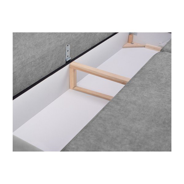 Šedá trojmístná rozkládací pohovka s úložným prostorem Cosmopolitan Design Amsterdam, 231 x 98 x 95 cm-image-4