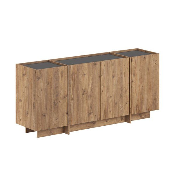 Komoda v dekoru borovice s dírou na kabely v přírodní barvě 180x80x45 cm Dorma – Kalune Design