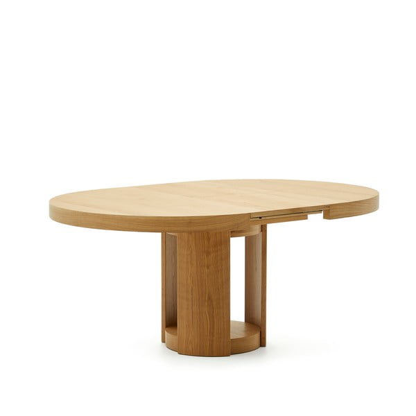 Kulatý rozkládací jídelní stůl s přídavnou deskou v dekoru dubu ø 150 cm Artis – Kave Home-image-3