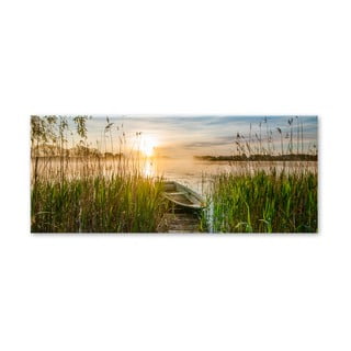 Obraz Styler Boat In The Grass, 125 x 50 cm