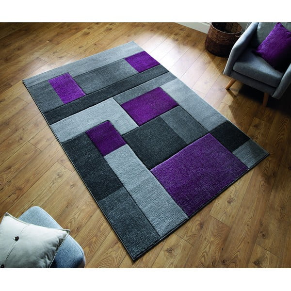 Šedo-fialový koberec Flair Rugs Cosmos, 80 x 150 cm-image-1