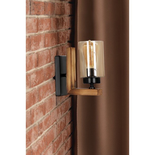 Nástěnné svítidlo v černo-přírodní barvě Linda – Opviq lights-image-1