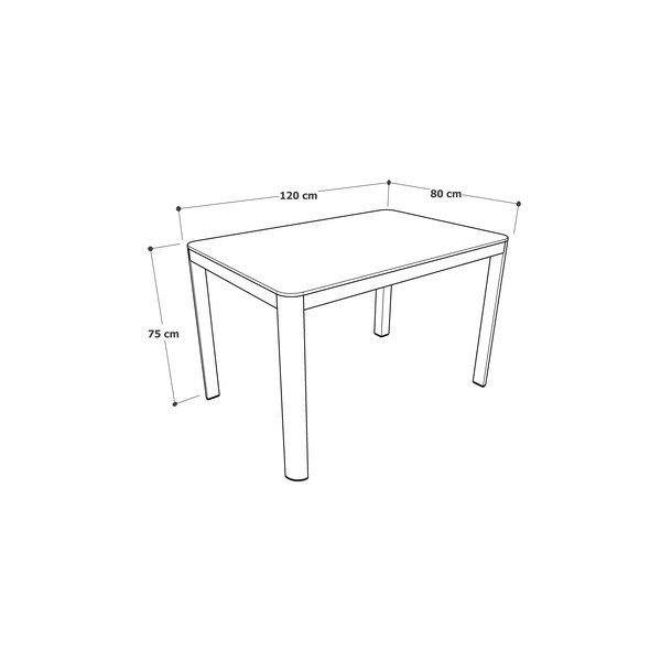 Šedý zahradní stůl z hliníku Ezeis Mistral, délka 120 cm-image-3