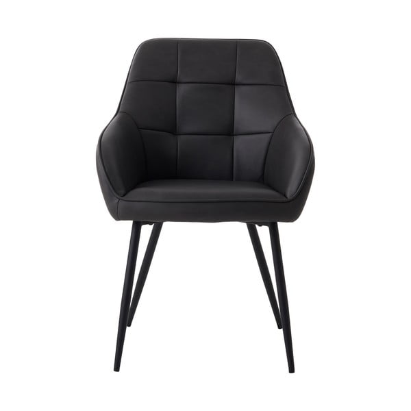 Tmavě šedá čalouněná jídelní křesla v sadě 2 ks s područkami Nolan Square – Unique Furniture-image-3