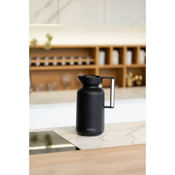 Matně černá termoska 1 l Lungo – Vialli Design-image-1