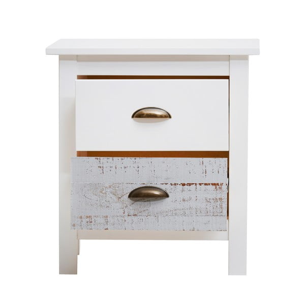 Bílo-šedý noční stolek Marckeric Romantica, 46 x 50 cm-image-3