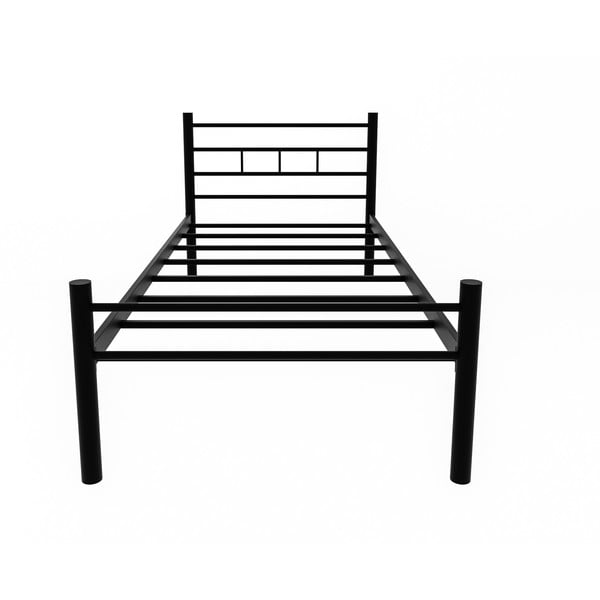 Černá kovová jednolůžková postel s roštem 90x200 cm K70 – Kalune Design-image-2