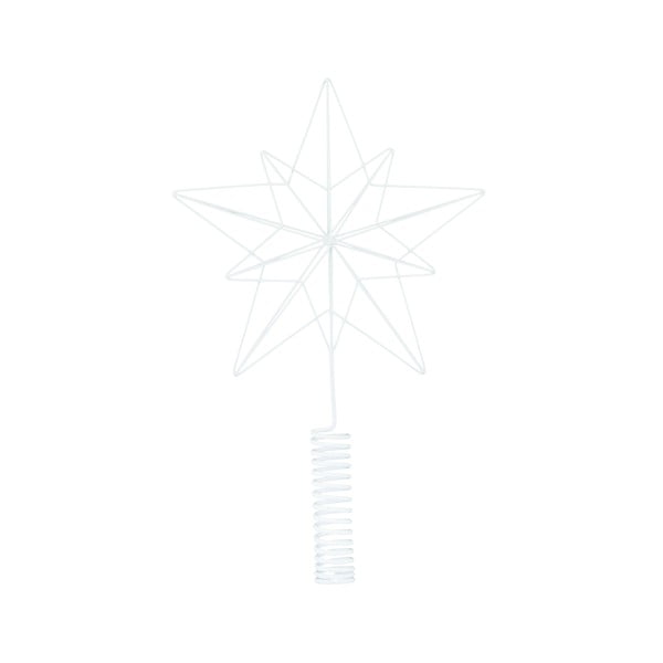 Hvězda na vánoční stromeček Topper, bílá