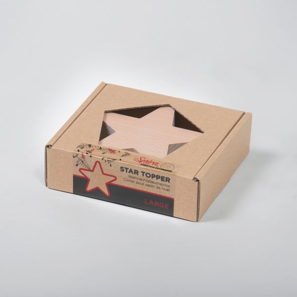 Dřevěná hvězda na dekorativní vánoční stromek Spira Large-image-4