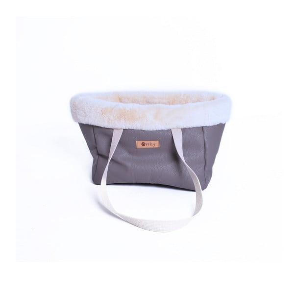 Hnědá přepravka z eko kůže 35x21 cm Snow - Petsy-image-3