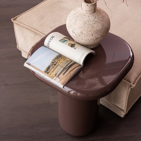 Lesklý odkládací stolek 50x50 cm Zava – WOOOD-image-1