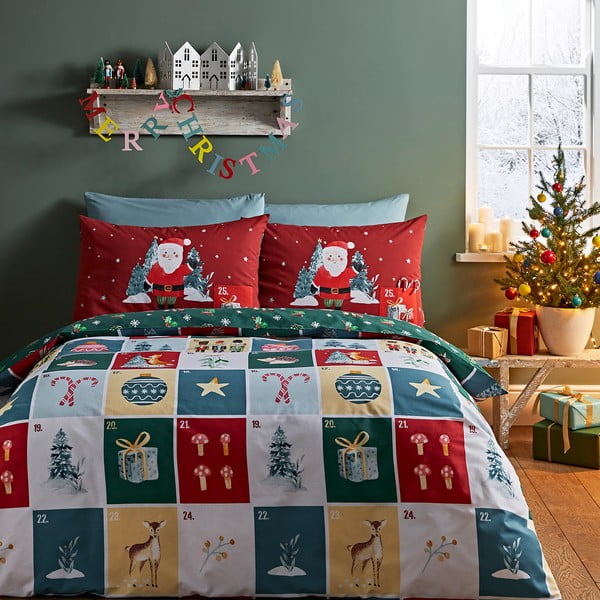 Povlečení na dvoulůžko 200x200 cm Advent Calendar – Catherine Lansfield