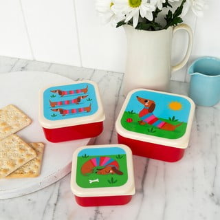 Dětský svačinový box 3 ks Sausage Dog – Rex London